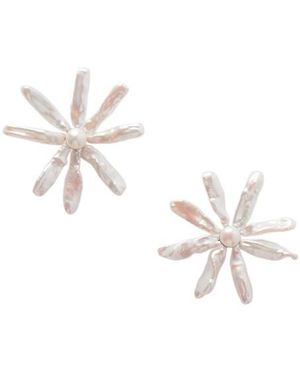 Simone Rocha Tone Pearl Earrings - White