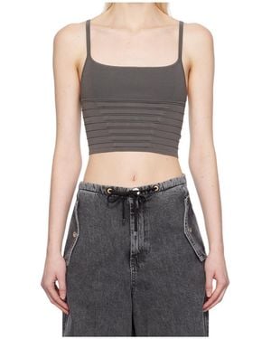 Dion Lee Ventral Compact Cropped Top - Gray