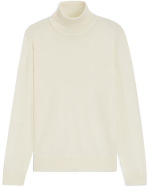 BOSS X Beckham Rollneck Cashmere Sweater - White