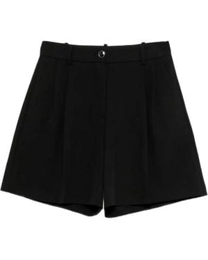 Pinko Belted Pleated Shorts - Black
