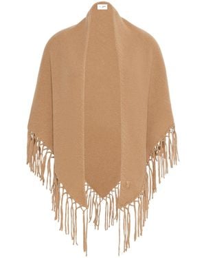 Weekend by Maxmara Fringed Wool Shawl - Natural