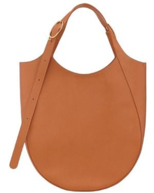 Longchamp Le Foulonné Xl Grained-Leather Tote Bag - Brown