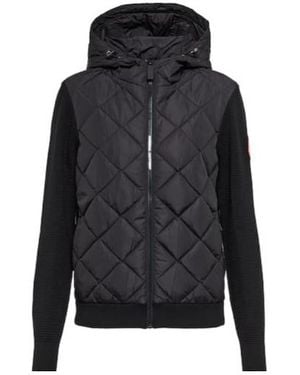 Canada Goose Down-Paneled Wool Jacket - Black