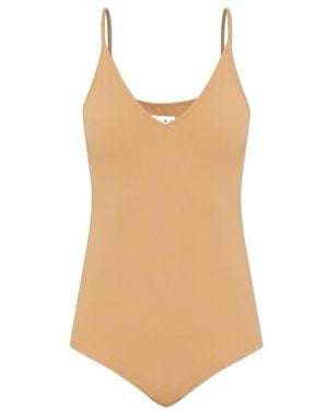 Jil Sander V-Neck Sleeveless Bodysuit - Natural