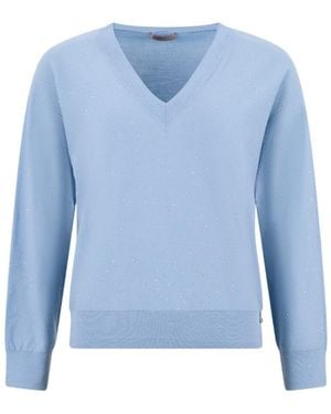 Herno Long-Sleeve V-Neck Sweater - Blue