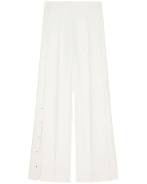 Courreges Snap-Button Twill Pants - White