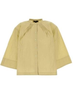 Soeur Bucarest Oversized Pleated Shirt - Natural