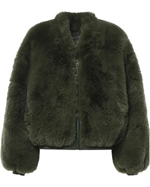 Frankie Shop Faux Fur Jacket - Green