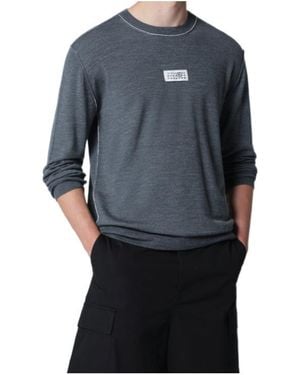 MM6 by Maison Margiela Jumper With Numeric Logo - Blue