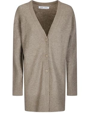 Samsøe & Samsøe Samsøe Samsøe Sanor Long V-Neck Cardigan - Gray