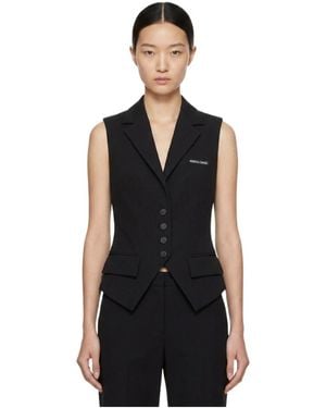 Marissa Chiara Single-Breasted Vest - Black