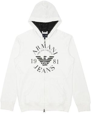 Armani Jeans Hooded Casual Jacket - White