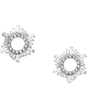 AMINA MUADDI Tone And Crystal Earrings - White