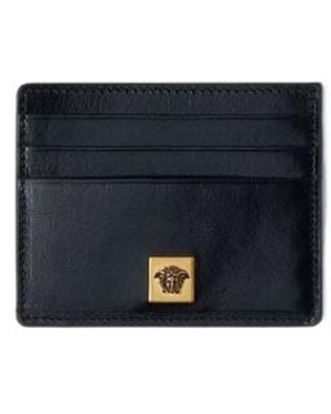 Versace Medusa-Plaque Card Holder - Blue
