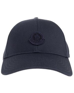 Moncler Logo Patch Baseball Cap - Blue