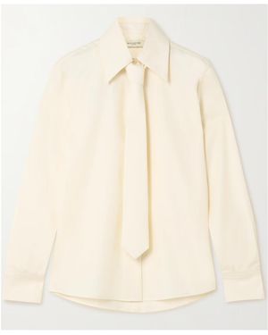 Kallmeyer Billie Tie-Detailed Cotton-Poplin Shirt - Natural