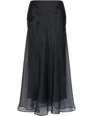 Max Mara Eastrale Sheer Silk Skirt - Black