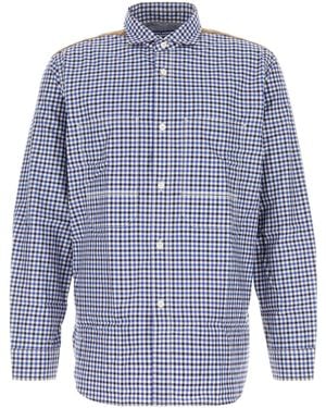 Junya Watanabe Back Checked Shirt - Blue