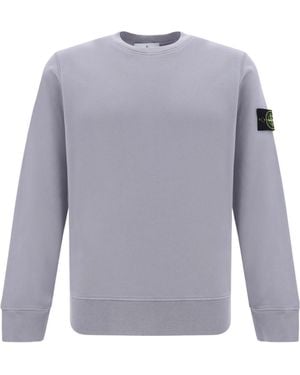 Stone Island Compass Patch Crewneck Sweatshirt - Grey
