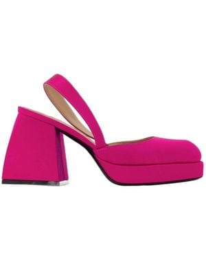 NODALETO Bulla Jones Square Toe Court Shoes - Pink