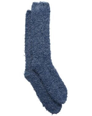 The Elder Statesman Wool And Silk-Blend Socks - Blue