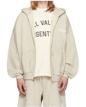 Fear Of God Zippered Hoodie - Natural