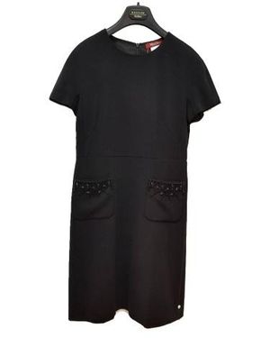 Max Mara Round Neck Dress - Black