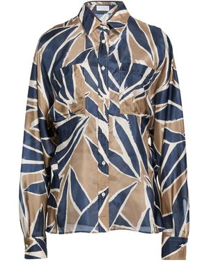 Brunello Cucinelli Silk Shirts Blouses - Blue