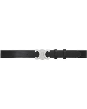 Celine Triomphe Belt 30Mm - White