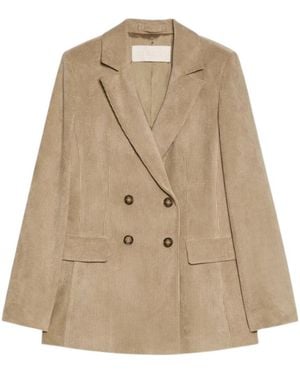 iBlues Double-Breasted Casual Jacket - Natural