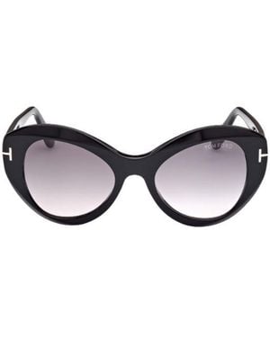 Tom Ford Eyewear Butterfly Frame Sunglasses - White