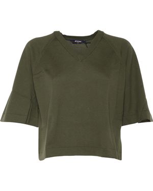 K-Way Short-Sleeved V-Neck T-Shirt - Green