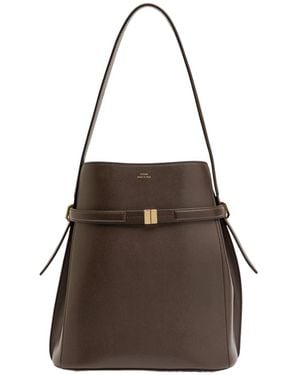 TOTEME Leather Bucket Bag - Brown