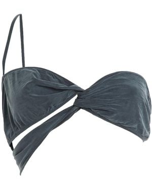 Jacquemus Minimalist One-Shoulder Bikini Top - Blue