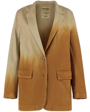 Uma Wang Single-Breasted Suit Jacket - Natural