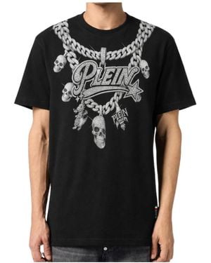 Philipp Plein Skull-Print T-Shirt - Black