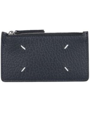 Maison Margiela Four-Stitch Top Zipped Cardholder - Blue