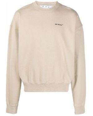 Off-White c/o Virgil Abloh Caravaggio Arrow-Print Crew-Neck Sweatshirt - White