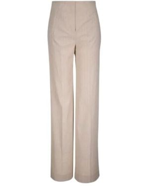 Veronica Beard Pinstripe Trousers - Natural