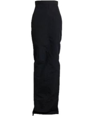 Rick Owens Solid Colour Midi Skirt - Black