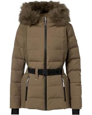 Yves Salomon Belted Down Jacket - Green