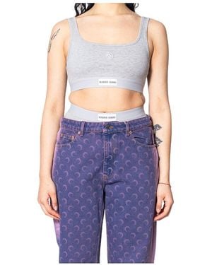 Marine Serre Logo Top - Blue