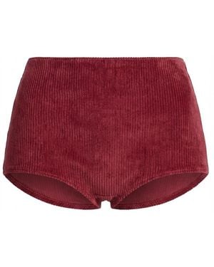 Gucci Leather Mini Shorts - Red