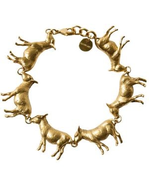 Jacquemus Goat Plaque Bracelet - Metallic