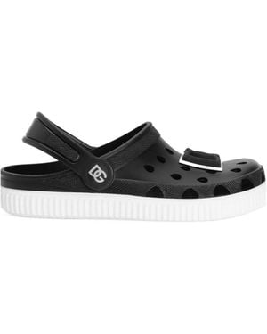 Dolce & Gabbana ドルチェガッバーナ キッズ Dg ロゴ スリッポン サンダル - Black