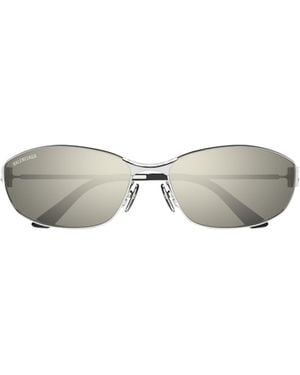 Balenciaga Eyewear Rectangle-Frame Sunglasses - White