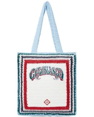 CASABLANCA Gothic Crochet Bag - White