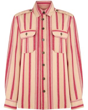 Isabel Marant Isabel Marant Étoile Striped Utility Shirt - Pink