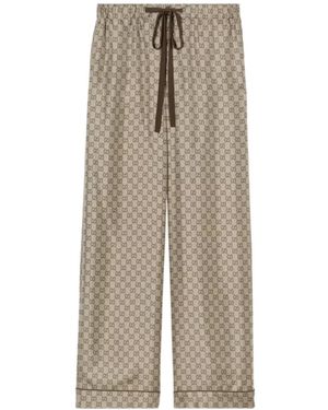 Gucci Printed Twill Leisure Pants - Natural