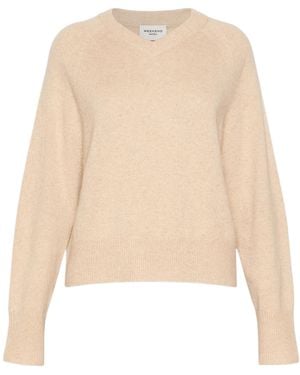 Weekend by Maxmara Wkdpadre V-Neck Knitted Sweater - Natural
